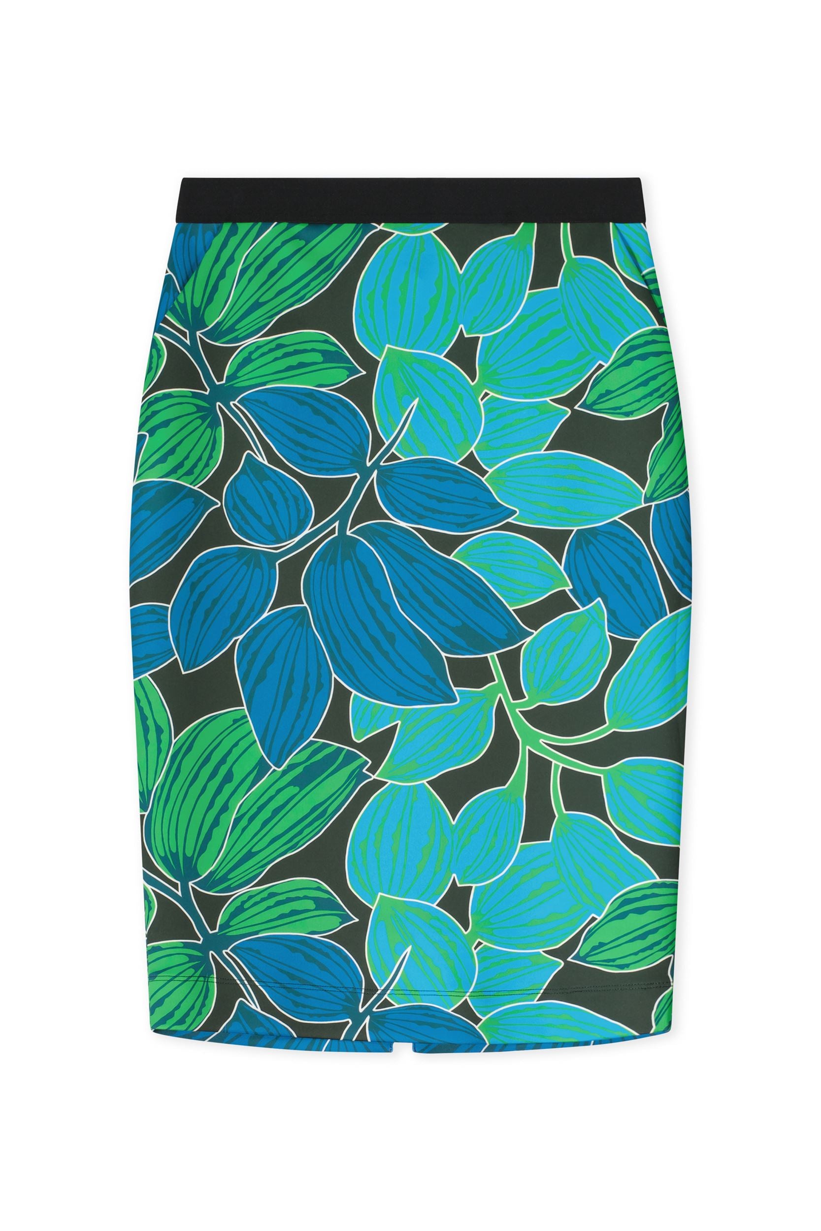 Turquoise floral pencil outlet skirt